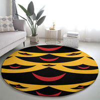 Hawaii Ahu Ula Inspired Round Carpet Yellow Version LT05 - Polynesian Pride