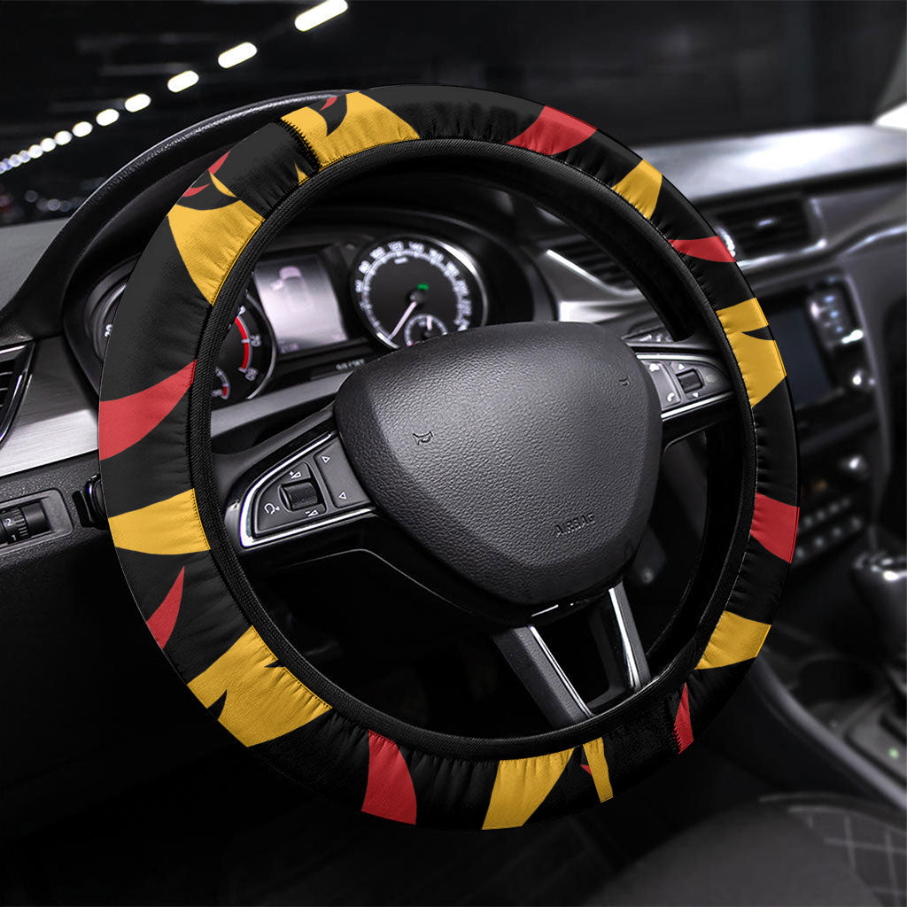 Hawaii Ahu Ula Inspired Steering Wheel Cover Yellow Version LT05 Universal Fit Yellow - Polynesian Pride