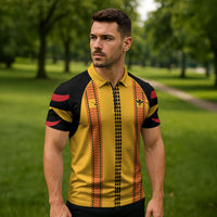 Hawaii Ahu Ula Inspired Zipper Polo Shirt Yellow Version LT05 - Polynesian Pride