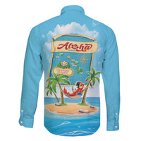 Aloha Hawaii Family Matching Off The Shoulder Long Sleeve Dress and Hawaiian Shirt Funny Macaw Parrot Tropical Vibe LT05 - Polynesian Pride