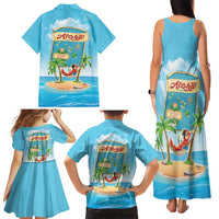 Aloha Hawaii Family Matching Tank Maxi Dress and Hawaiian Shirt Funny Macaw Parrot Tropical Vibe LT05 - Polynesian Pride