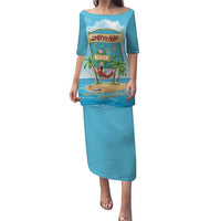 Aloha Hawaii Puletasi Funny Macaw Parrot Tropical Vibe