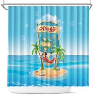 Aloha Hawaii Shower Curtain Funny Macaw Parrot Tropical Vibe LT05 Blue - Polynesian Pride