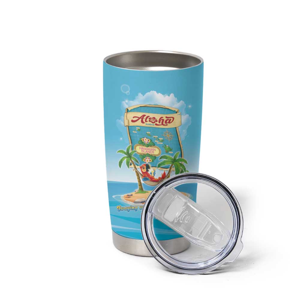 Aloha Hawaii Tumbler Cup Funny Macaw Parrot Tropical Vibe LT05 - Polynesian Pride
