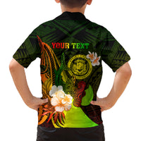 Personalised Hawaii State Motto Family Matching Tank Maxi Dress and Hawaiian Shirt Hawaiian Tribal Reggae Hammerhead Shark LT05 - Polynesian Pride