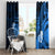 Hawaii State Motto Window Curtain Hawaiian Tribal Blue Hammerhead Shark LT05 - Polynesian Pride