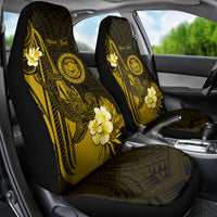 Personalised Hawaii State Motto Car Seat Cover Hawaiian Tribal Gold Hammerhead Shark LT05 - Polynesian Pride