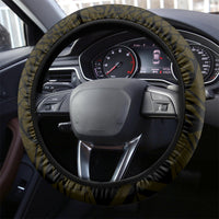 Hawaii State Motto Steering Wheel Cover Hawaiian Tribal Gold Hammerhead Shark LT05 - Polynesian Pride