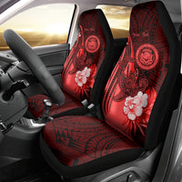 Personalised Hawaii State Motto Car Seat Cover Hawaiian Tribal Red Hammerhead Shark LT05 - Polynesian Pride