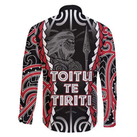 Aotearoa Waitangi Day Family Matching Long Sleeve Bodycon Dress and Hawaiian Shirt Maori Warrior Tribal Tattoo LT05 - Polynesian Pride