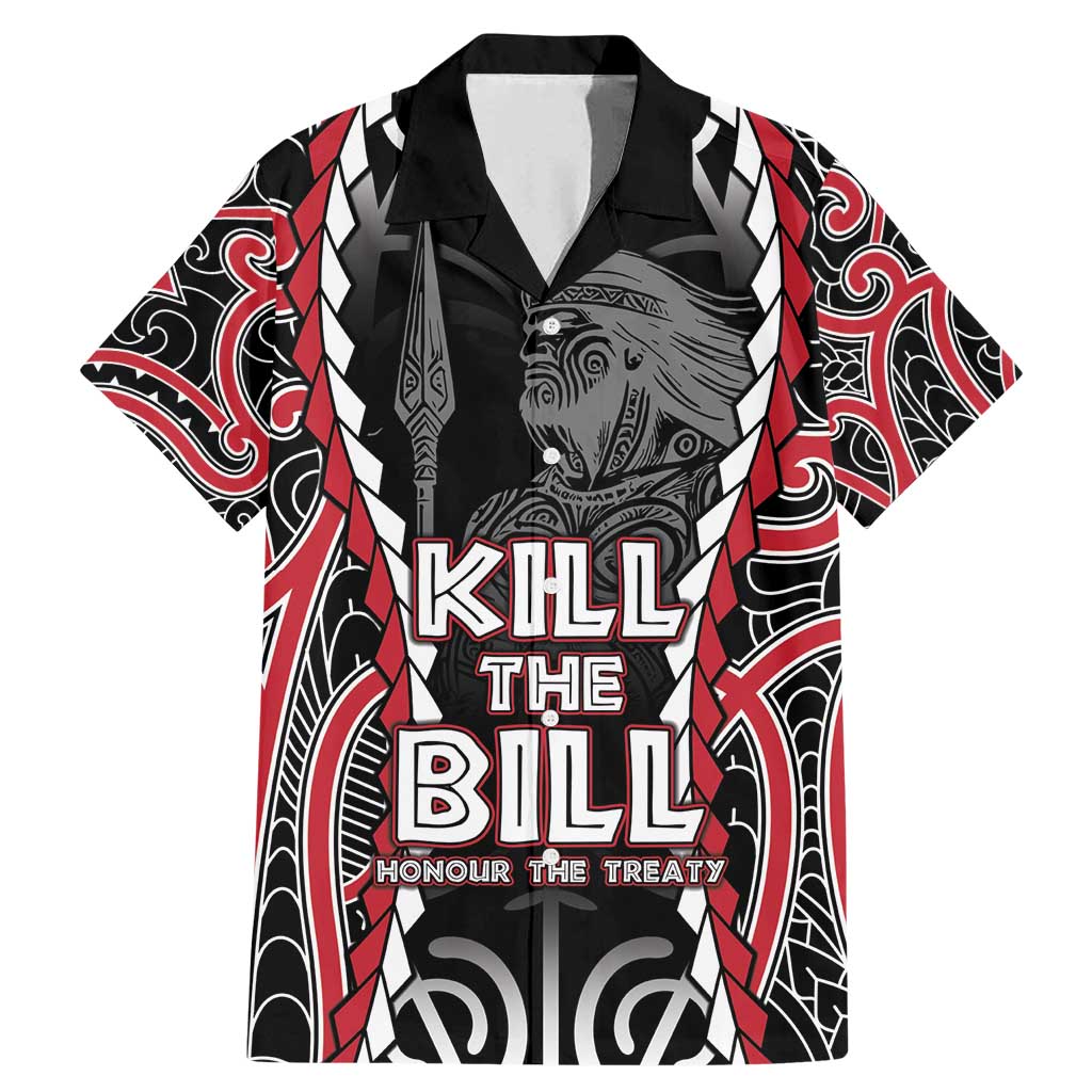 Aotearoa Waitangi Day Family Matching Mermaid Dress and Hawaiian Shirt Maori Warrior Tribal Tattoo LT05 Dad's Shirt - Short Sleeve Black - Polynesian Pride