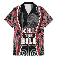 Aotearoa Waitangi Day Family Matching Mermaid Dress and Hawaiian Shirt Maori Warrior Tribal Tattoo LT05 Dad's Shirt - Short Sleeve Black - Polynesian Pride