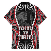 Aotearoa Waitangi Day Family Matching Off The Shoulder Long Sleeve Dress and Hawaiian Shirt Maori Warrior Tribal Tattoo LT05 - Polynesian Pride