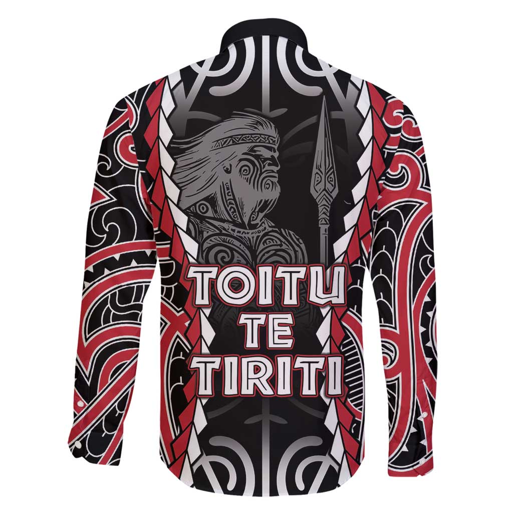 Aotearoa Waitangi Day Family Matching Off Shoulder Maxi Dress and Hawaiian Shirt Maori Warrior Tribal Tattoo LT05 - Polynesian Pride