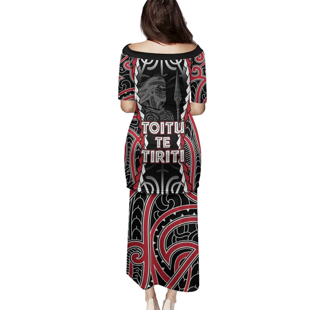 Aotearoa Waitangi Day Family Matching Puletasi and Hawaiian Shirt Maori Warrior Tribal Tattoo LT05 - Polynesian Pride