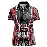 Aotearoa Waitangi Day Women Polo Shirt Maori Warrior Tribal Tattoo