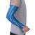 Hawaii Maile Lei Arm Sleeves With Blue Monstera Pattern - Polynesian Pride