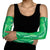 Hawaii Maile Lei Arm Sleeves With Green Monstera Pattern - Polynesian Pride