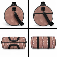 Hawaii Maile Lei Duffle Bag With Brown Monstera Pattern LT05 - Polynesian Pride