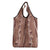 Hawaii Maile Lei Grocery Bag With Brown Monstera Pattern