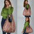 Hawaii Maile Lei Grocery Bag With Brown Monstera Pattern