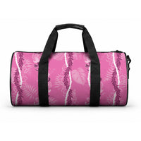 Hawaii Maile Lei Duffle Bag With Pink Monstera Pattern LT05 One size Pink - Polynesian Pride