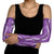 Hawaii Maile Lei Arm Sleeves With Violet Monstera Pattern - Polynesian Pride