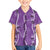 Hawaii Maile Lei Family Matching Tank Maxi Dress and Hawaiian Shirt With Violet Monstera Pattern
