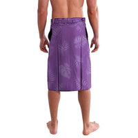 Hawaii Maile Lei Lavalava With Violet Monstera Pattern