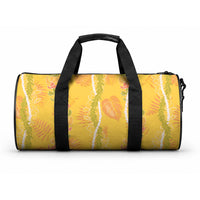 Hawaii Maile Lei Duffle Bag With Yellow Monstera Pattern LT05 One size Yellow - Polynesian Pride