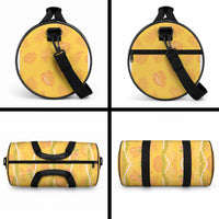 Hawaii Maile Lei Duffle Bag With Yellow Monstera Pattern LT05 - Polynesian Pride
