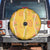 Hawaii Maile Lei Spare Tire Cover With Yellow Monstera Pattern