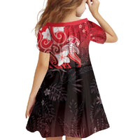 Polynesia Hammerhead Shark Family Matching Off Shoulder Maxi Dress and Hawaiian Shirt Red Tribal Pattern With Plumeria - Polynesian Pride