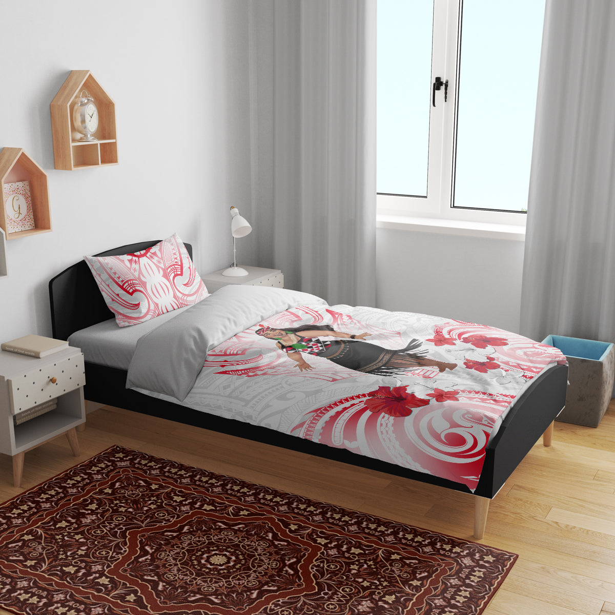 New Zealand Women's Day Bedding Set Maori Wahine Polynesian Pattern