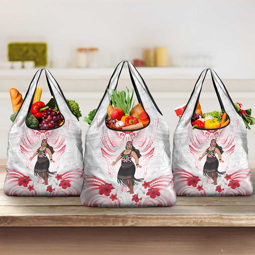 New Zealand Women's Day Grocery Bag Maori Wahine Polynesian Pattern
