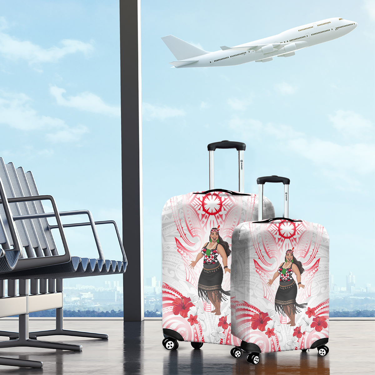 New Zealand Women's Day Luggage Cover Maori Wahine Polynesian Pattern
