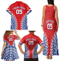 Custom Tuamotu Archipelago Family Matching Tank Maxi Dress and Hawaiian Shirt Polynesian Tribal Tattoo LT05 - Polynesian Pride