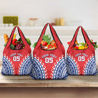 Custom Tuamotu Archipelago Grocery Bag Polynesian Tribal Tattoo