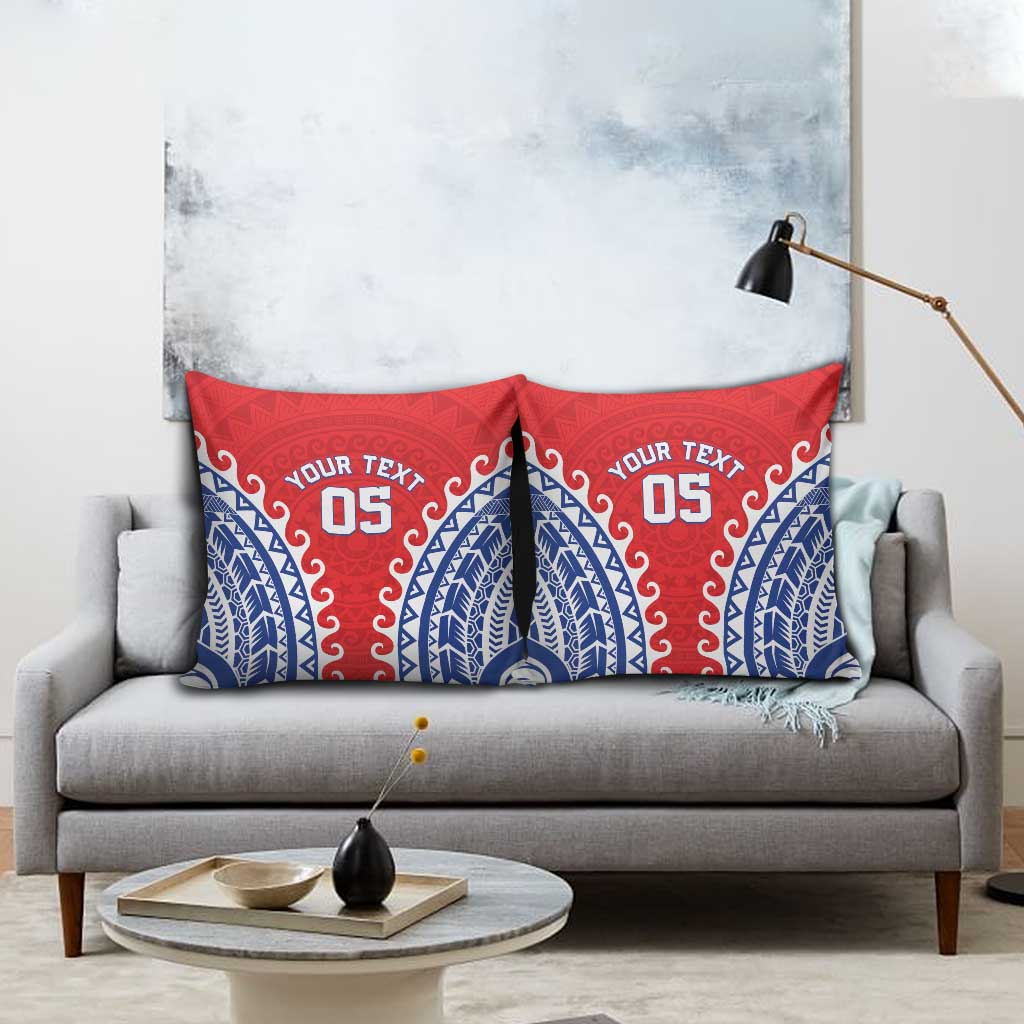 Custom Tuamotu Archipelago Pillow Cover Polynesian Tribal Tattoo