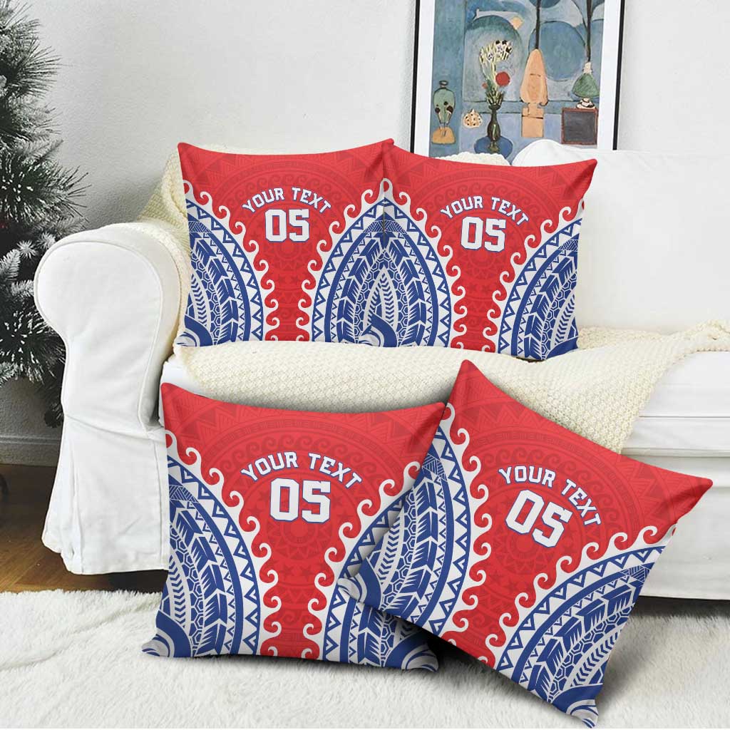 Custom Tuamotu Archipelago Pillow Cover Polynesian Tribal Tattoo