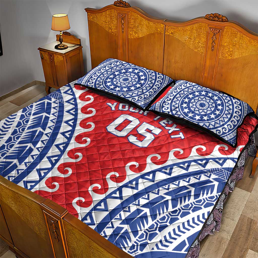 Custom Tuamotu Archipelago Quilt Bed Set Polynesian Tribal Tattoo