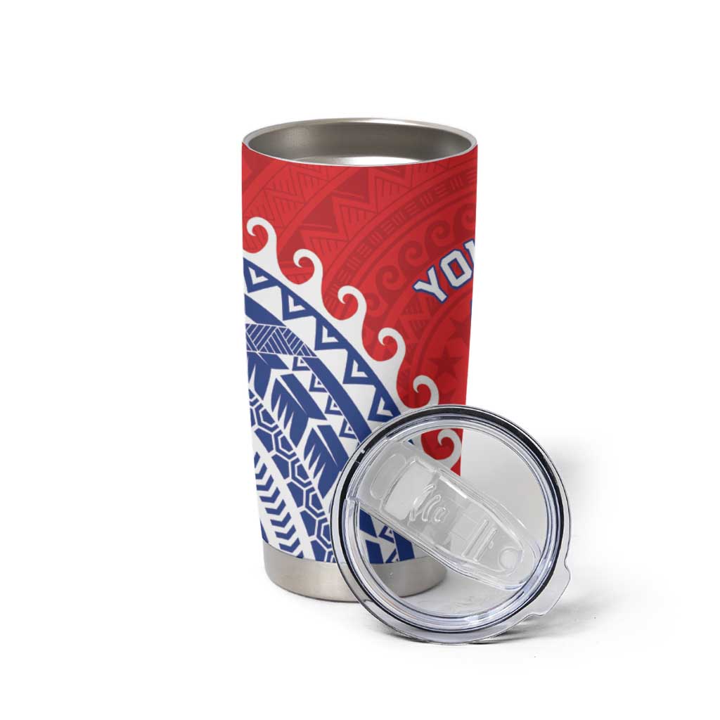 Custom Tuamotu Archipelago Tumbler Cup Polynesian Tribal Tattoo