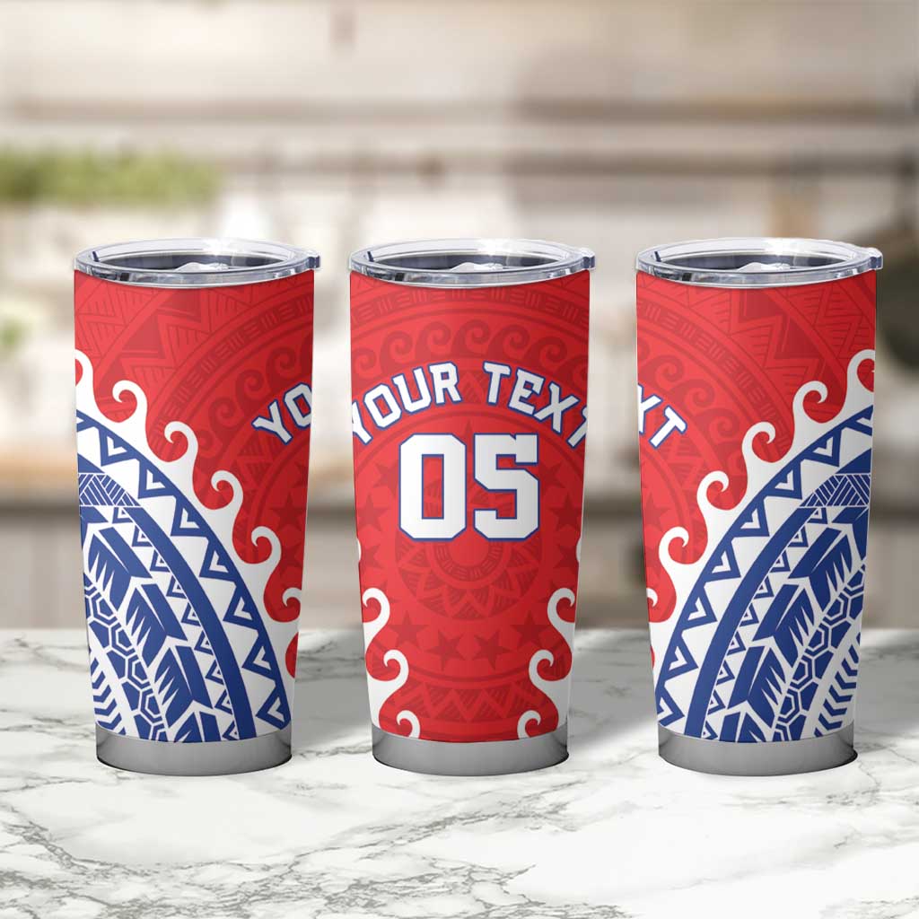 Custom Tuamotu Archipelago Tumbler Cup Polynesian Tribal Tattoo
