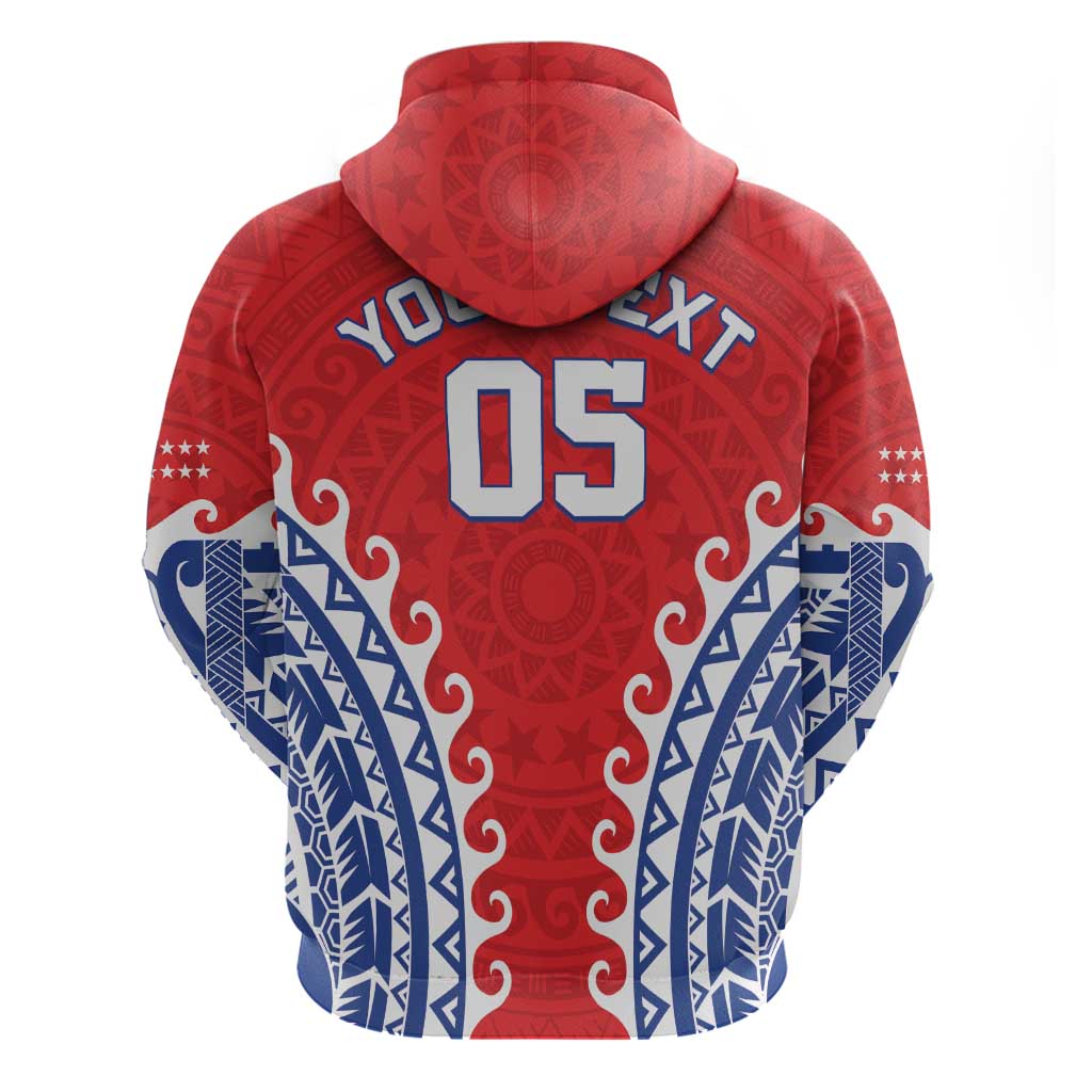 Custom Tuamotu Archipelago Zip Hoodie Polynesian Tribal Tattoo