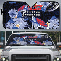 Tuamotu Islands Auto Sun Shade Polynesian Pattern With Turtle