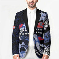Tuamotu Islands Blazer Polynesian Pattern With Turtle