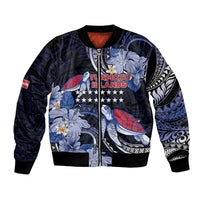 Tuamotu Islands Bomber Jacket Polynesian Pattern With Turtle