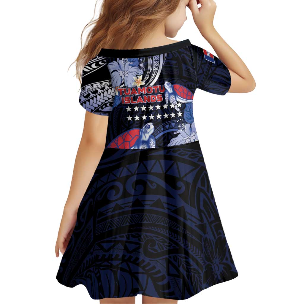 Tuamotu Islands Family Matching Off The Shoulder Long Sleeve Dress and Hawaiian Shirt Polynesian Pattern With Turtle