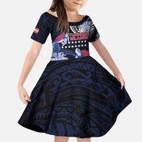 Tuamotu Islands Family Matching Off Shoulder Maxi Dress and Hawaiian Shirt Polynesian Pattern With Turtle