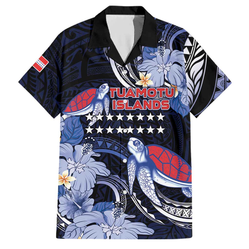Tuamotu Islands Family Matching Off Shoulder Maxi Dress and Hawaiian Shirt Polynesian Pattern With Turtle